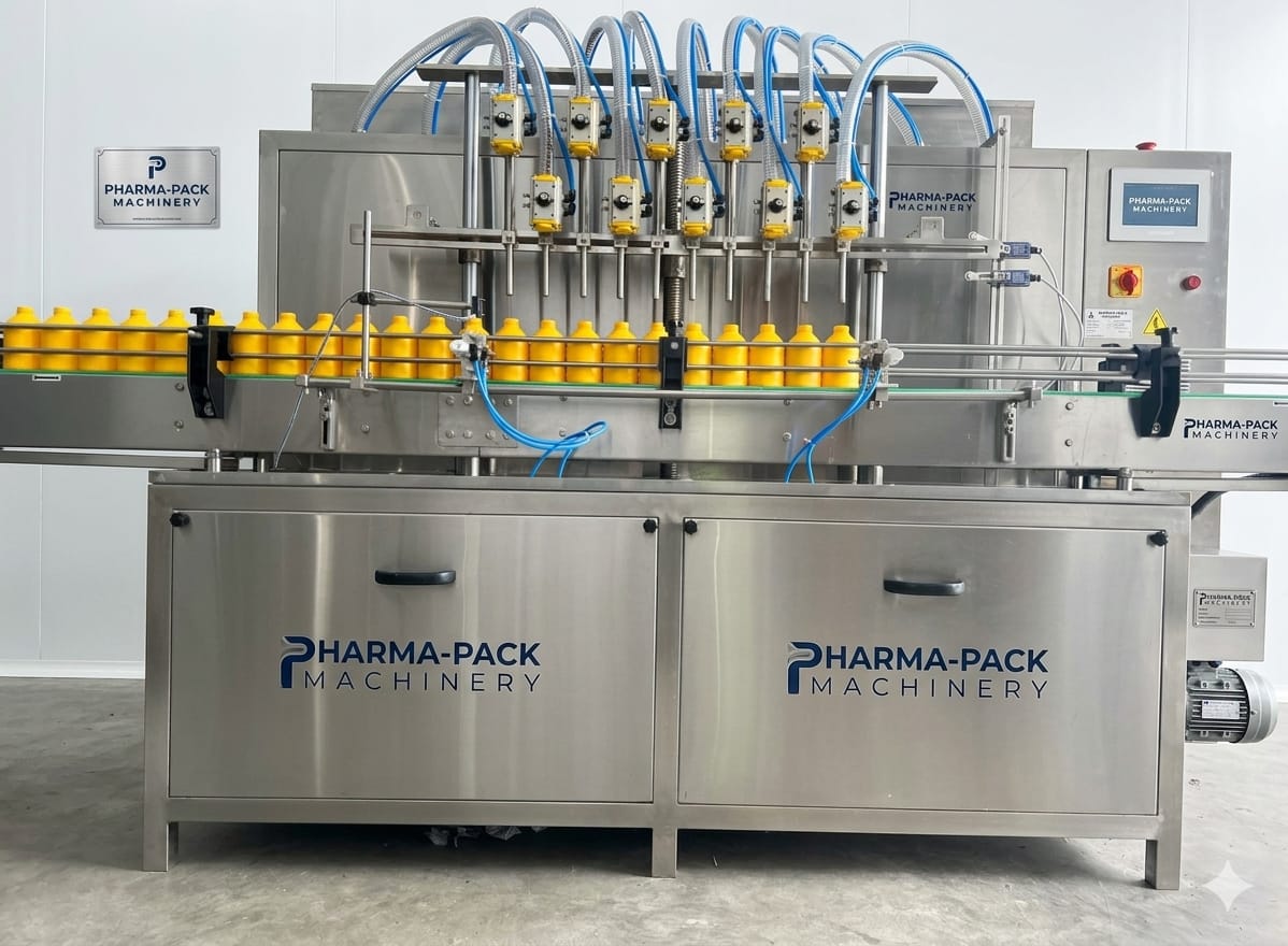 Fully Automatic 10 Head Servo Base Liquid Bottle Filling Machine