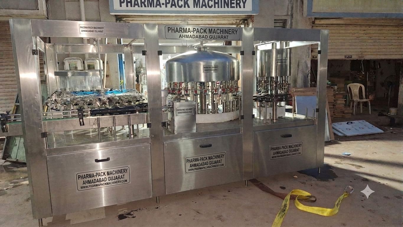 24-24-8 Rotary Glass Bottle Washing Filling Capping Machine